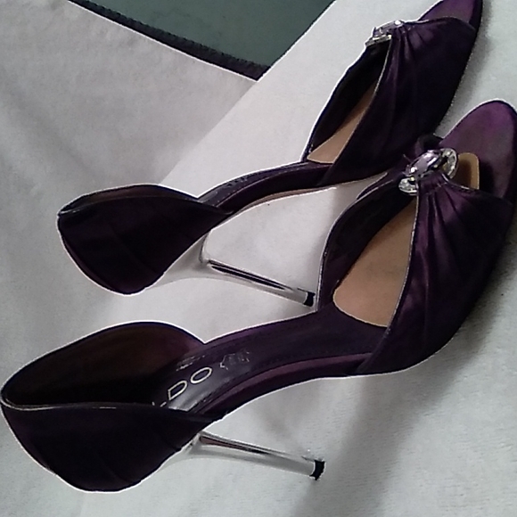 ALDO Open Toe Heels, Purple - Picture 2 of 2